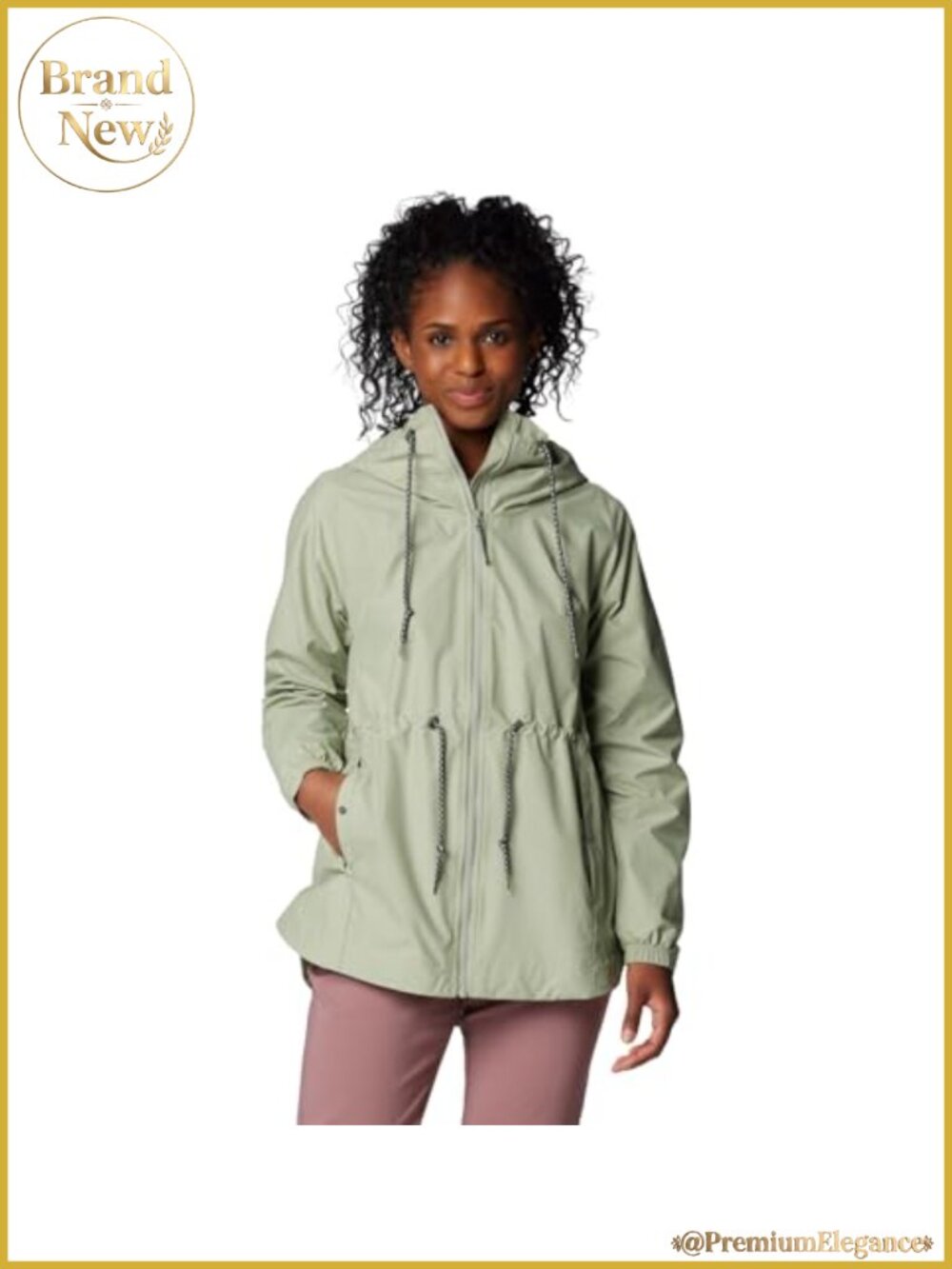 Waterproof Mesh-Lined Rain Jacket with Hood